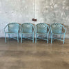 Robins Egg Blue Brown Jordan Patio Set. Table And Four Chairs