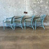 Robins Egg Blue Brown Jordan Patio Set. Table And Four Chairs