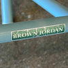 Robins Egg Blue Brown Jordan Patio Set. Table And Four Chairs