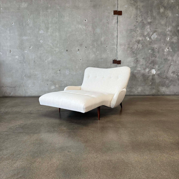 Mid Century Modern Double Wide Wave Chaise Lounge 1960's