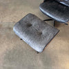 Vintage Walnut And Black Leather Reproduction Eames Chair And Ottoman