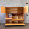 Mid Century Modern German Mobelfabrik  Wall Unit By Theodore Deppendorf w/Key