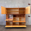 Mid Century Modern German Mobelfabrik  Wall Unit By Theodore Deppendorf w/Key