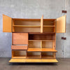 Mid Century Modern German Mobelfabrik  Wall Unit By Theodore Deppendorf w/Key