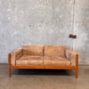 Mid Century Modern Ultra Suede Loveseat