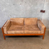 Mid Century Modern Ultra Suede Loveseat