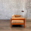Mid Century Modern Ultra Suede Loveseat