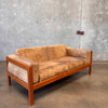 Mid Century Modern Ultra Suede Loveseat