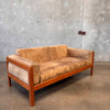 Mid Century Modern Ultra Suede Loveseat