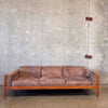 Mid Century Modern Ultra Suede Sofa
