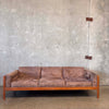 Mid Century Modern Ultra Suede Sofa