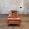Mid Century Modern Ultra Suede Sofa