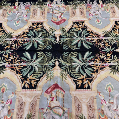 Vintage Aubusson Moghul Motif Rug #1