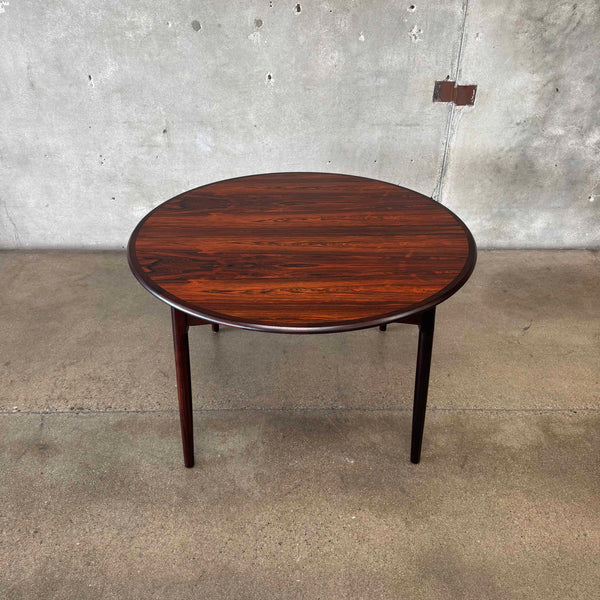 Danish Rosewood Dining Table With Two Leaves