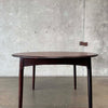 Danish Rosewood Dining Table With Two Leaves