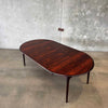 Danish Rosewood Dining Table With Two Leaves