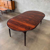 Danish Rosewood Dining Table With Two Leaves