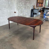 Danish Rosewood Dining Table With Two Leaves