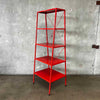 Modern Red Freestanding Shelving Unit