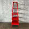 Modern Red Freestanding Shelving Unit