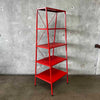 Modern Red Freestanding Shelving Unit
