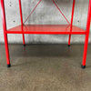 Modern Red Freestanding Shelving Unit