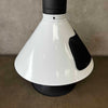 Vintage MCM White/Black Speckles Porcelain Enamel Majestic Fireplace