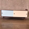 Unson Media Console Walnut Veneer with Walnut Legs