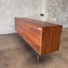 Unson Media Console Walnut Veneer with Walnut Legs