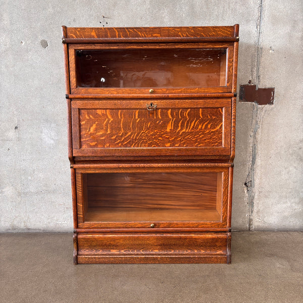 1920's Tiger Oak Lawyers 5 Section Stack Desk/Bookcase