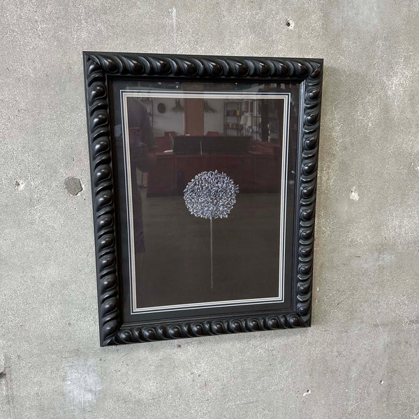 1990's Art Drawing of Flower Framed #2