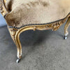 Antique Gold Arm Chair w/ Pantina & Gold Velvet