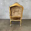 Antique Gold Arm Chair w/ Pantina & Gold Velvet