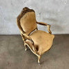 Antique Gold Arm Chair w/ Pantina & Gold Velvet
