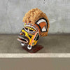 Island Tribal Mask on Stand w/ Jute Mohawk