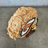 Island Tribal Mask on Stand w/ Jute Mohawk