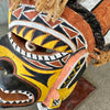 Island Tribal Mask on Stand w/ Jute Mohawk
