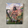 Original Art Painting of Man in the Woods
