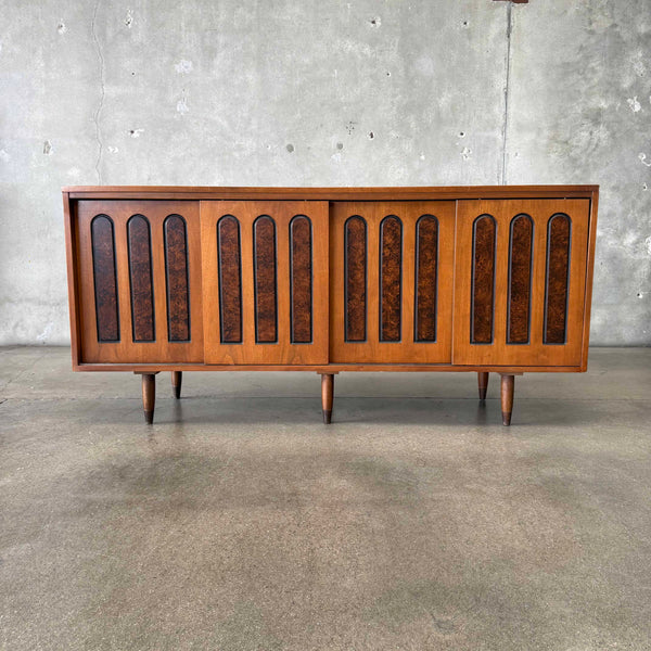 Mid Century Walnut Credenza With Reversible Doors