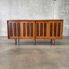 Mid Century Walnut Credenza With Reversible Doors