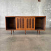 Mid Century Walnut Credenza With Reversible Doors