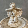 Vintage Cement Angel Bird Bath