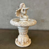Vintage Cement Angel Bird Bath