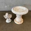 Vintage Cement Angel Bird Bath
