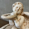 Vintage Cement Angel Bird Bath