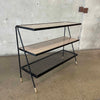 1950's Wrought Iron Three Tier Shelf Rack