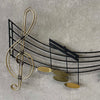 Mid Century Modern Music Notes Metal Sculpture By Curtis Jere