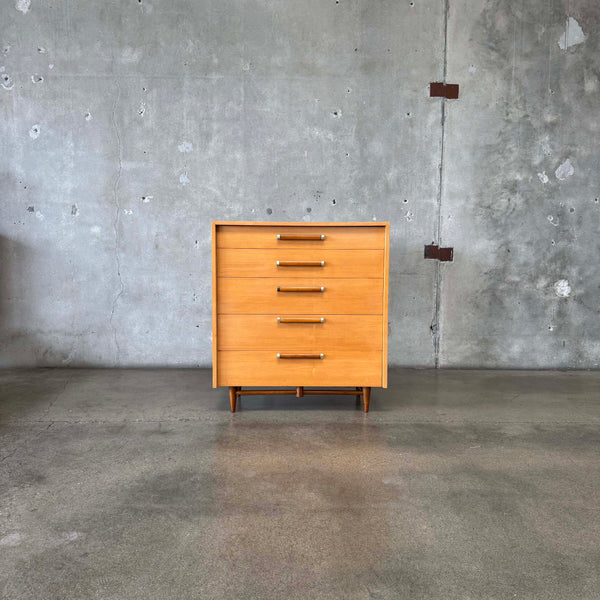 Mid Century Modern 1960's Highboy Dresser By American Of Martinsville