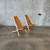 Pair of Solid Teak "Molino" Fording Lawn Chair