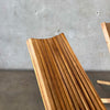 Pair of Solid Teak "Molino" Fording Lawn Chair